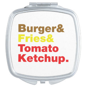 Burger & Fries & Tomato Ketchup. Compact Mirror