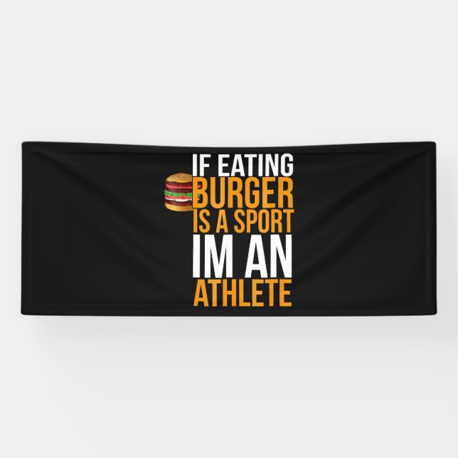 Burger Hamburger BBQ Humor Funny Pun Gift Idea Banner (Horizontal)