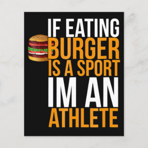 Burger Hamburger BBQ Humor Funny Pun Gift Idea Flyer