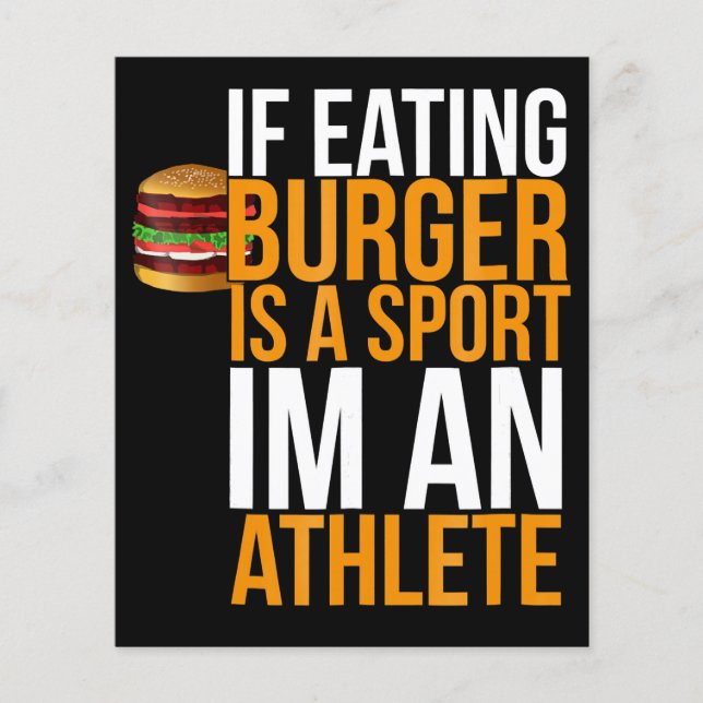 Burger Hamburger BBQ Humor Funny Pun Gift Idea Flyer (Front)