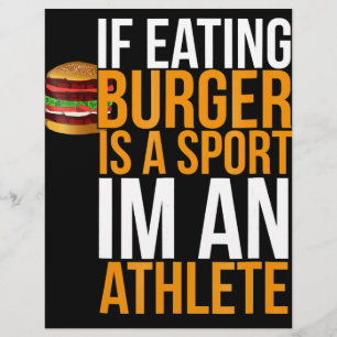 Burger Hamburger BBQ Humor Funny Pun Gift Idea Flyer