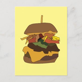 Burger Hamburger Burger Love Illustration 