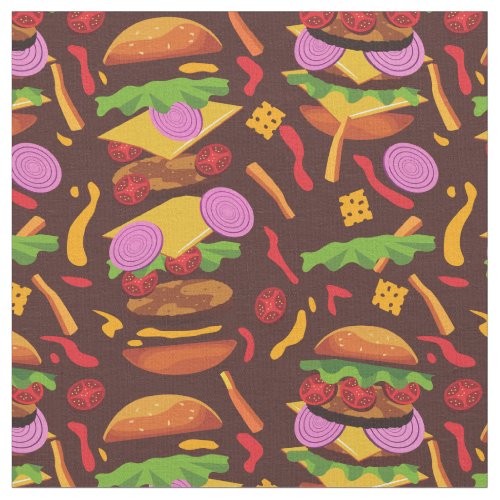 burger hamburger cheeseburger brown fabric