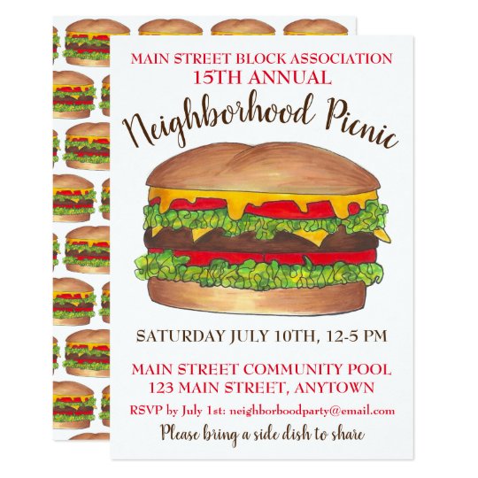 burger hamburger cheeseburger picnic