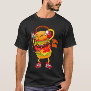 Burger Hamburger Headphones Music Fast Food T-Shirt