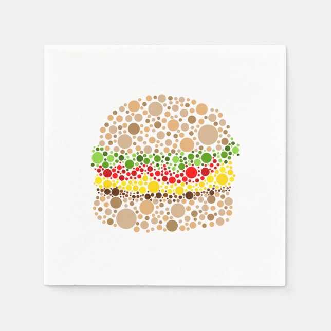 Burger In Dots Napkins (Front)