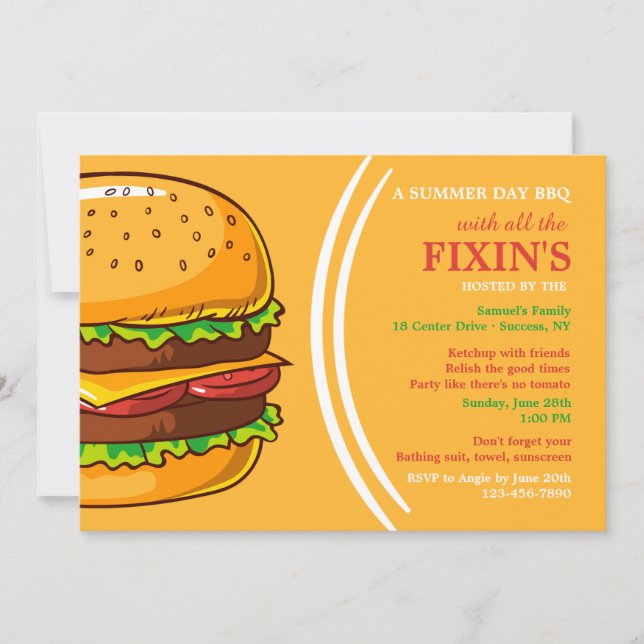 Burger Invitation (Front)