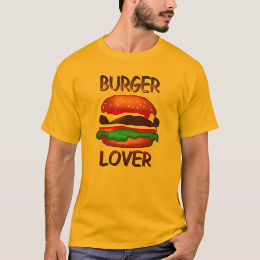 Burger Lover Hamburger Mens Gold T Shirt Zazzle