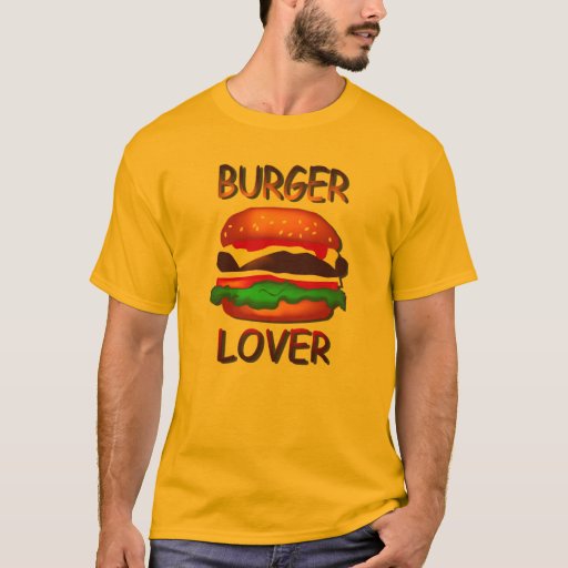 Burger Lover Hamburger Mens Gold T-shirt | Zazzle