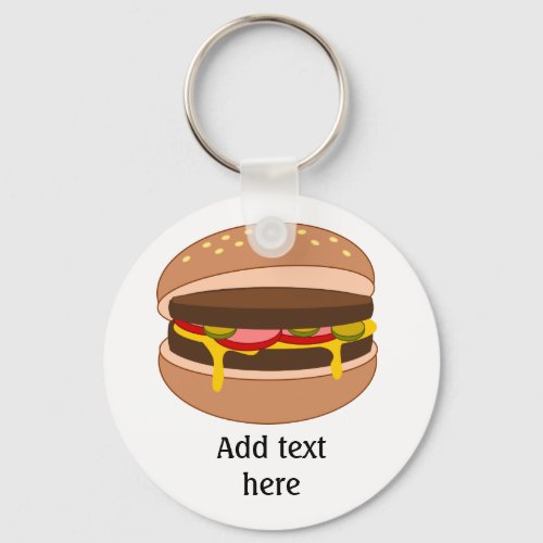 Burger Lover _ Personalize this Graphic Keychain