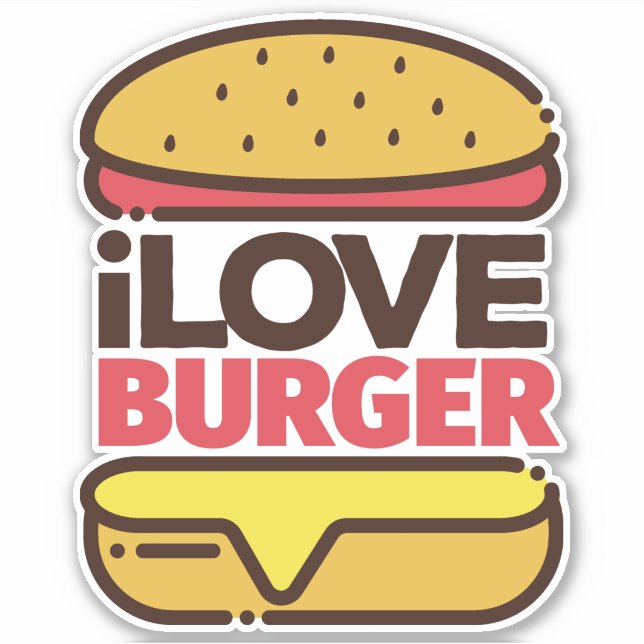 Burger Lover Sticker (Front)