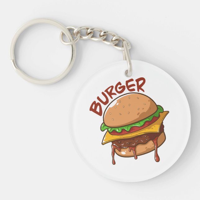Burger Lovers Keychain (Front)