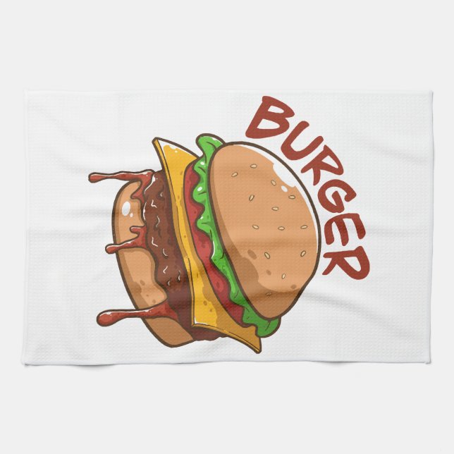 Burger Lovers Kitchen Towel (Horizontal)