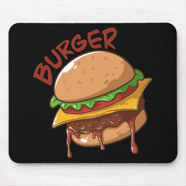 Burger Lovers Mouse Pad (Front)