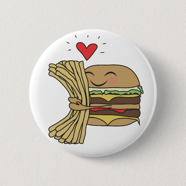 Burger Loves Fries Button (Front)