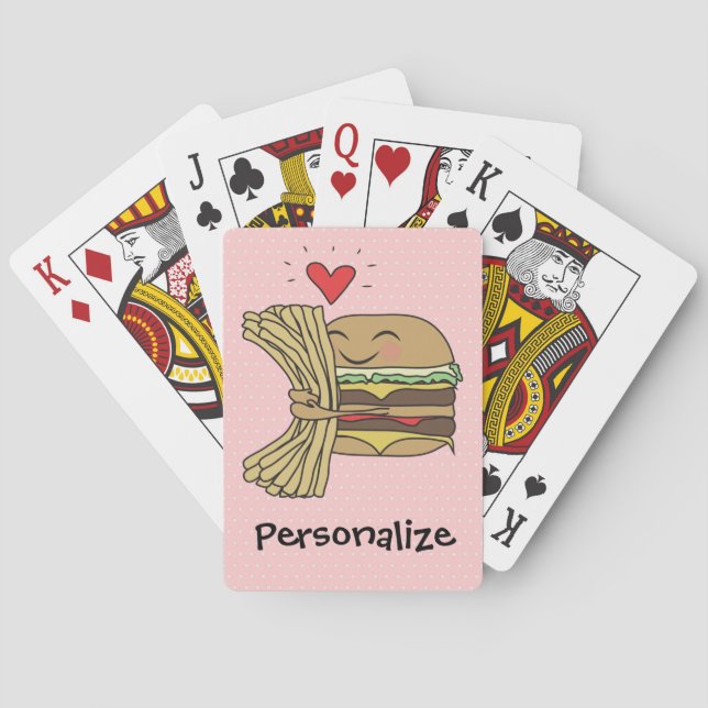 Burger Loves Fries Poker Cards (Back)