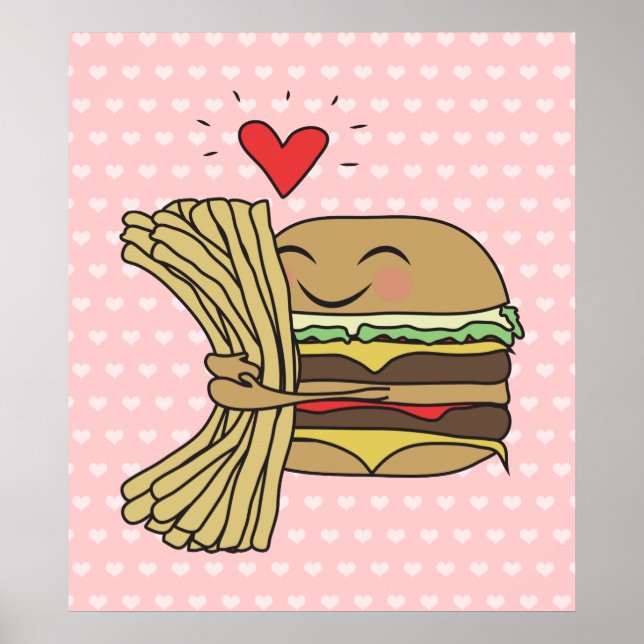 Burger Loves Fries Poster (Front)