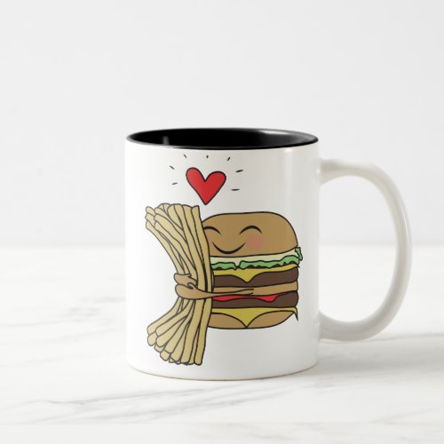 Burger Loves Fries Two_Tone Coffee Mug