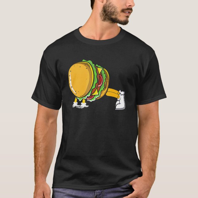 Burger Making Push Ups Bodybuilding Fitness Workou T-Shirt (Front)