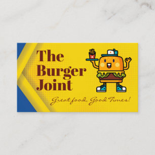 Burger Mascot Restuarant Business Card