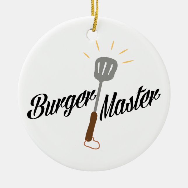 Burger Master Ceramic Ornament (Front)