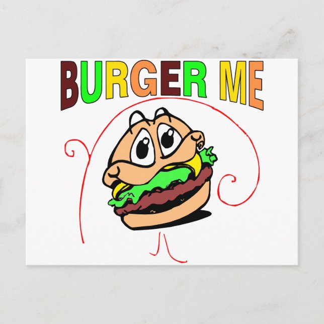 Burger Me Postcard (Front)