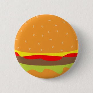 Burger Name Tag Badge Button