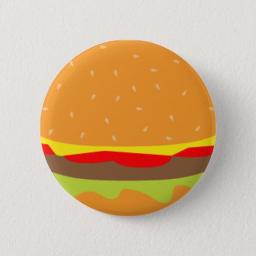 Burger Name Tag Badge Button