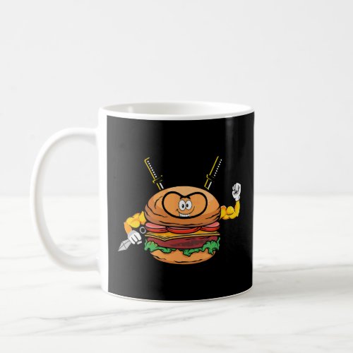 Burger Ninja Cheeseburger Warrior Assassin Barbecu Coffee Mug