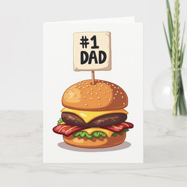 Burger Number One Dad Father Card (Front)