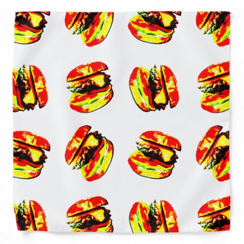 Burger Pattern Bandana