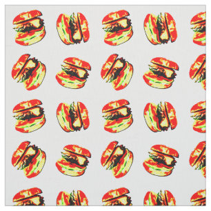 Burger Pattern Fabric