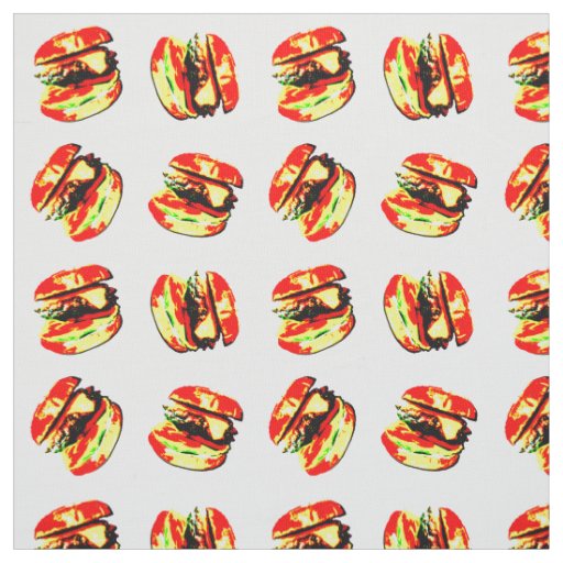 Burger Pattern Fabric