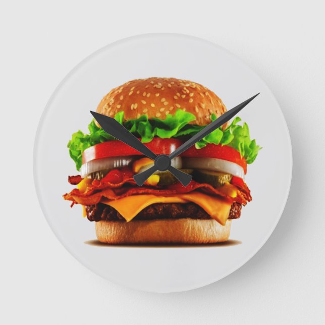 BURGER PLUS 3 ROUND CLOCK (Front)