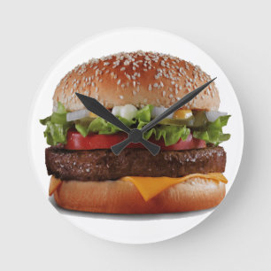 BURGER PLUS ROUND CLOCK