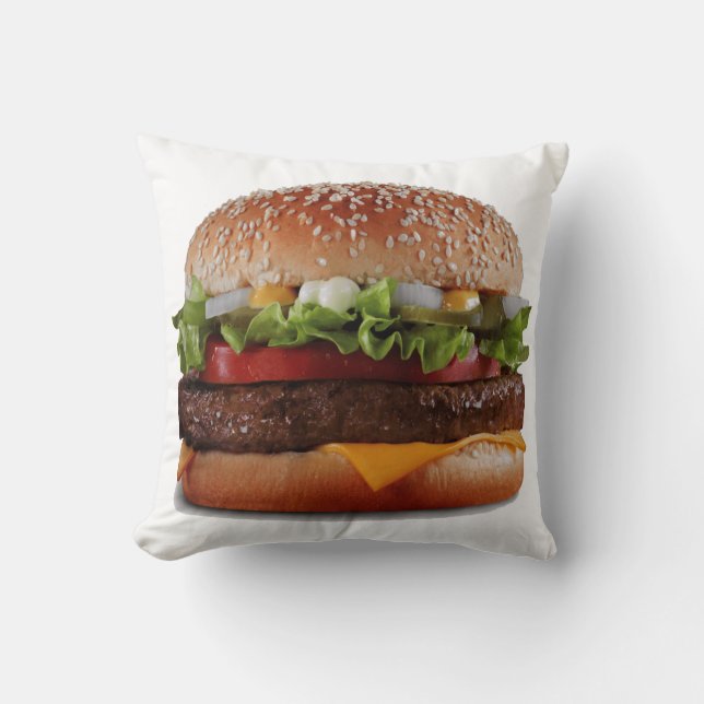 BURGER PLUS  THROW PILLOW (Front)