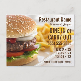 Burger Postcard