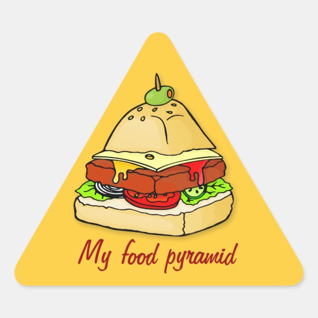 Burger pyramid triangle sticker (Front)