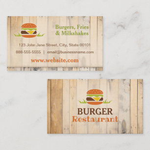Burger Restaurant Business Card