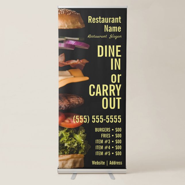 Burger Retractable Banner (Front)