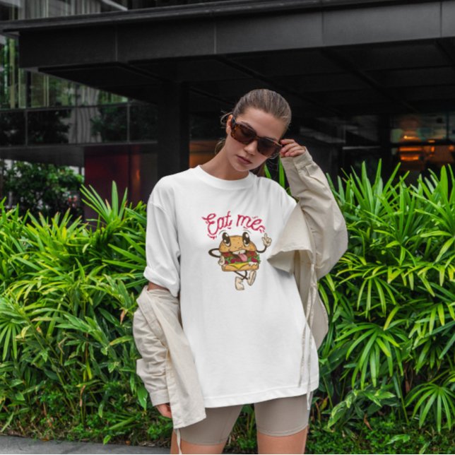 Burger Retro Cartoon Character T-Shirt (Creator Uploaded)