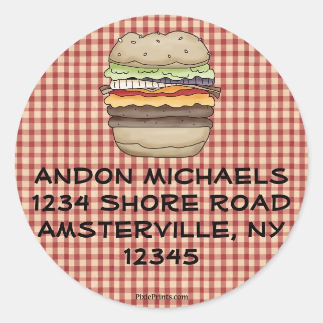 Burger Return Address Label (Front)