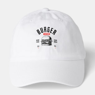 🍔 Burger Station Minimal Restaurant Crew Uniform Hat