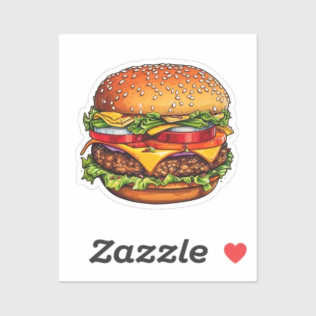 burger sticker (Sheet)