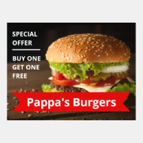 Burger Store Postcard Template