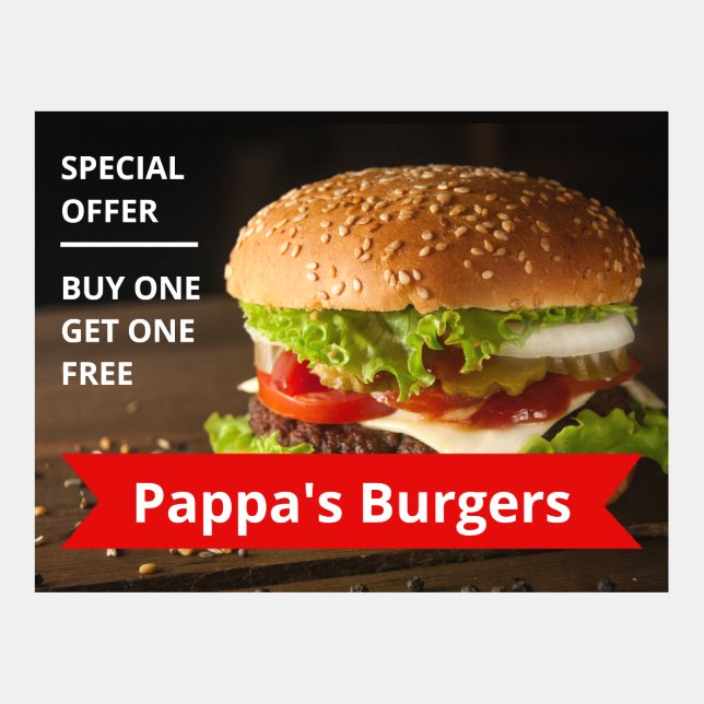 Burger Store Postcard Template (Front)