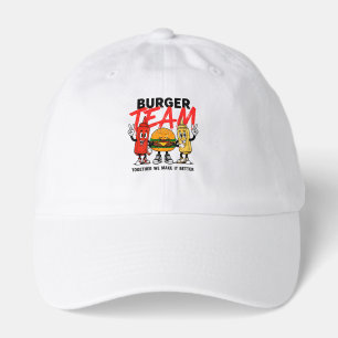🍔 Burger Team Creative Fast Food Staff Uniform 👨 Hat