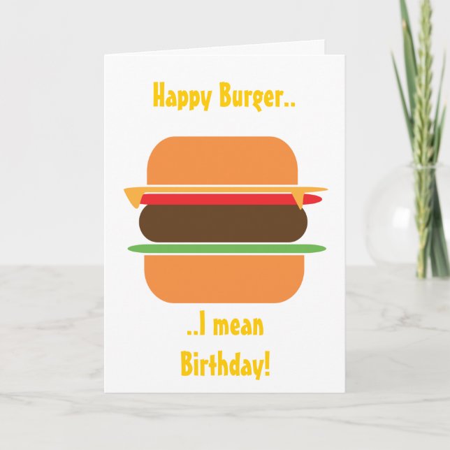Burger themed Greeting card (Front)