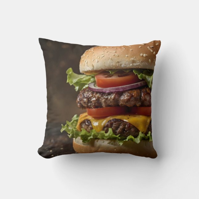 Burger  throw pillow (Front)