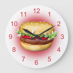 Burger Time Large Clock